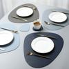 Kitchen Placemat Table Mat Tableware Pad  Leather Oil Waterproof Heat Insulation Non-Slip Placemat Soft  Washable Bowl Coaster
