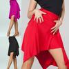 Fashion Women's Dress Loose One Hip Scarf Latin Half Skirt Solid Color Casual Practice Dance Dress