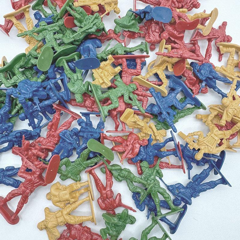 30PCS/Set Colorful Plastic Army Soldier Model Simulation Military Sandbox DIY Decorative Mutiple Poses Men Figures Statuette ZYF