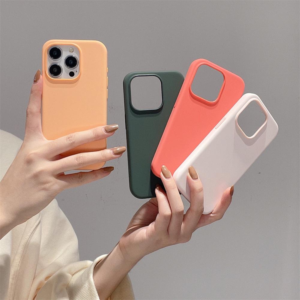 Soft Smooth Protector Shockproof Back CoverFor iPhone 16 Pro Max 15 14 11 12 13 Mini 7 8 Plus XR XS Candy Color Phone Case