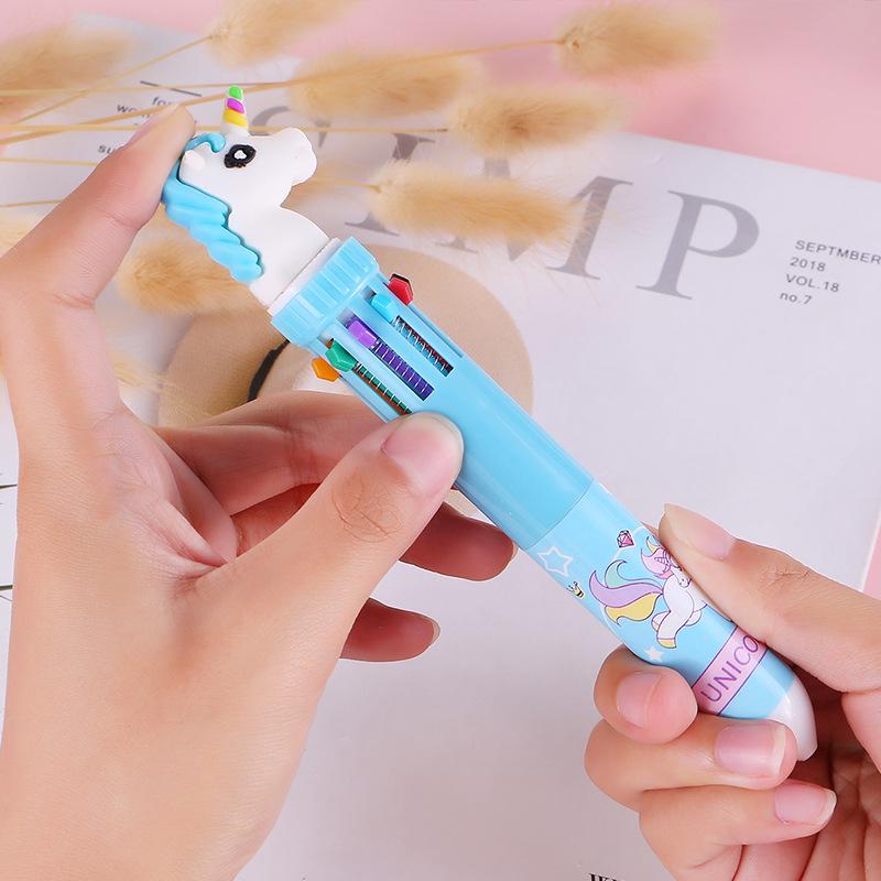Creative Cartoon Multi-Color Ballpoint Pen for Students and Journals
