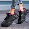 Sneakers Women Shoes Breathable Casual Flat Lace Up Black Chunky Sneakers Non-slip Walking Platform Shoes