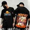 Summer New Arrival One Piece Pattern Tshirt unisex anime print casual shortsleeved fashionable streetwear top Y2K style