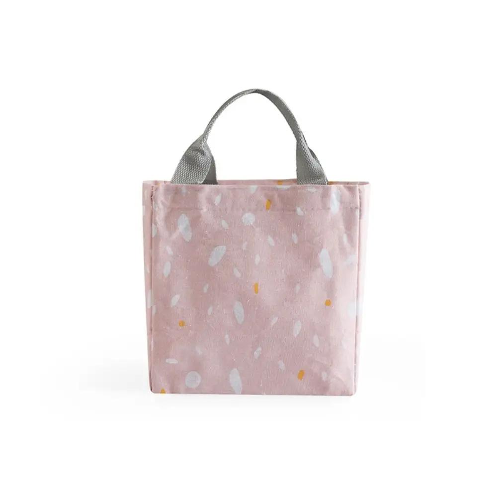Oxford Cloth Insulated Lunch Bag Simple Large Capacity Portable Lunch Box Food Bags Women