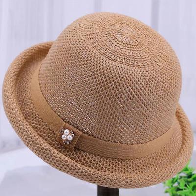 Summer Hat Women's Sunshade Hat Lightweight Breathable Knitted Dome Bowl Hat Women