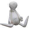 Canvas Doll Whoopi Gray XL 60x20x20cm (Suitable for Writing, Colored Paper, Gifts, Art Workshops, Presents, Get-well Wishes, Celebrations)