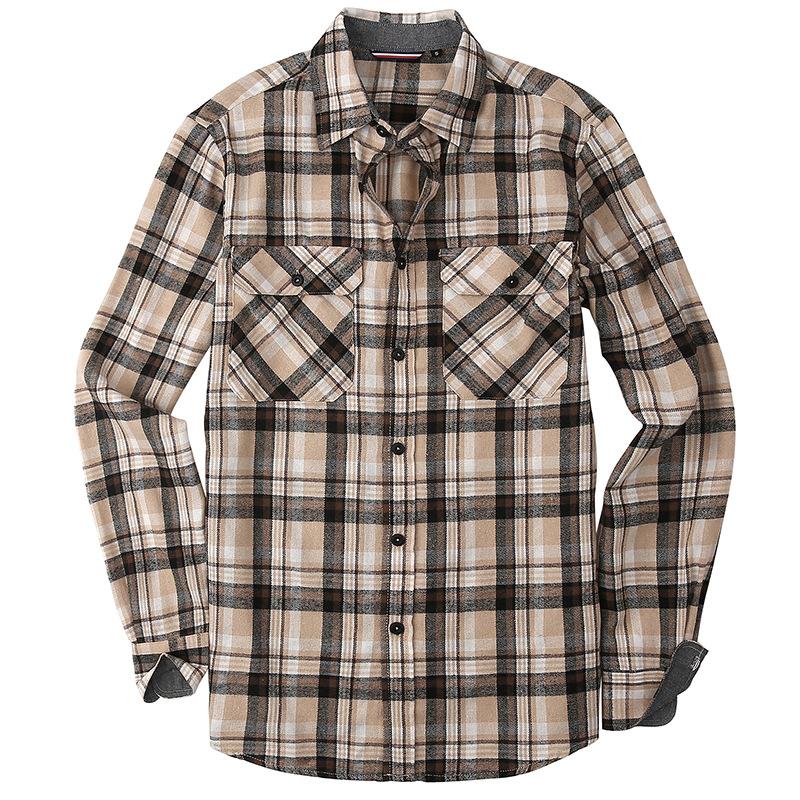 Cozy Up Men with Snap Buttons Regular Fit Plaid Mens Long Sleeve Shirts Casual