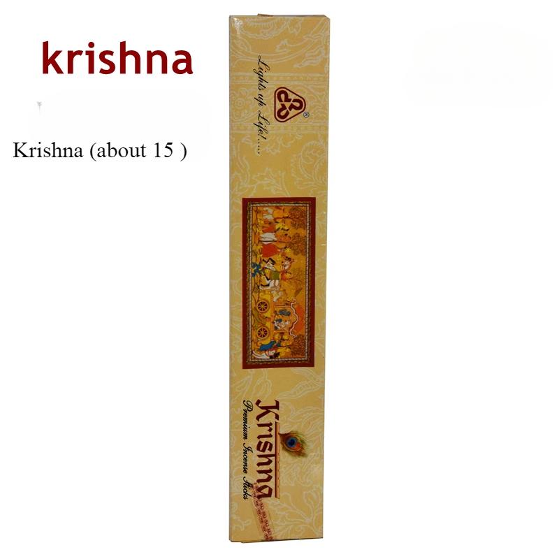 

RAJ Gold Wood Indian Laosan Sandalwood Bamboo Stick Incense Temple Worships Buddha Household Indoor Air Purification Joss Stick KRISHNA