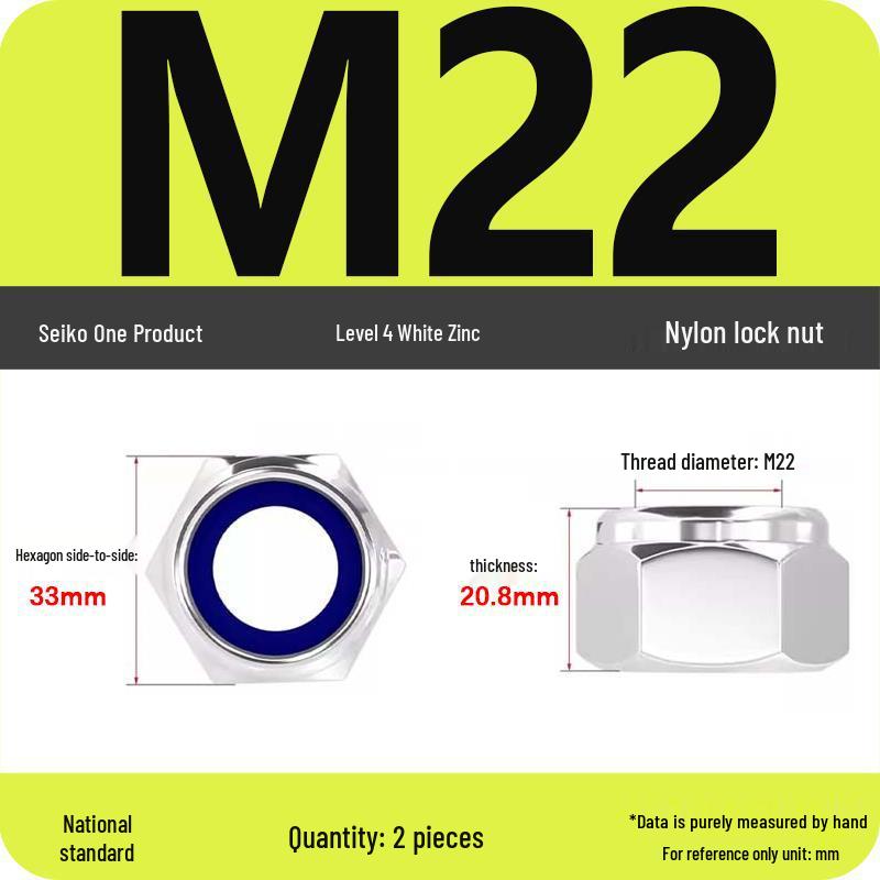 4.8-Grade Galvanized Black Nylon Anti-Loosening Self-Locking Nut for M3-M10 Threads
