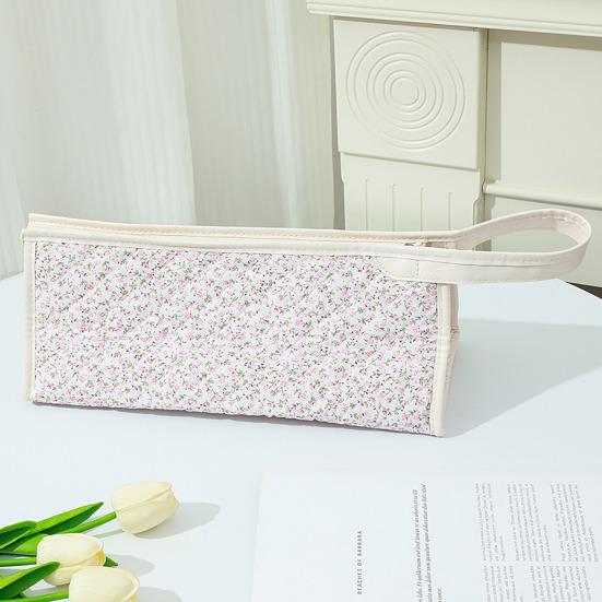 Gesteppte Haartrocknertasche Floral Reiseaufbewahrungsbeutel mit Griff Niedlicher Tragbarer Haarwerkzeug-Organizer für Haartrockner und Zubehör