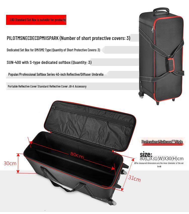 Jinbei Standard Set Case with Double Wheels for Photography Equipment
