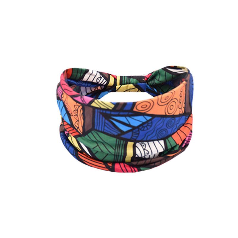Women's Paisley Sport Yoga Headband - Sweat-Absorbing, Elastic Cotton, Bohemian Style