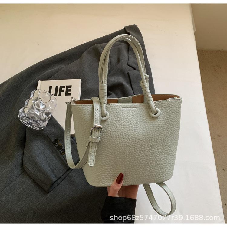 This Year's Trendy Foreign Style Hand-held Bucket Bag Women's 2025 New Fashion Small Carry Bag Shoulder Crossbody Bag