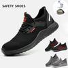 Breathable Mens Womens Safety Shoes Trainers With Slip Resistant Steel Sole