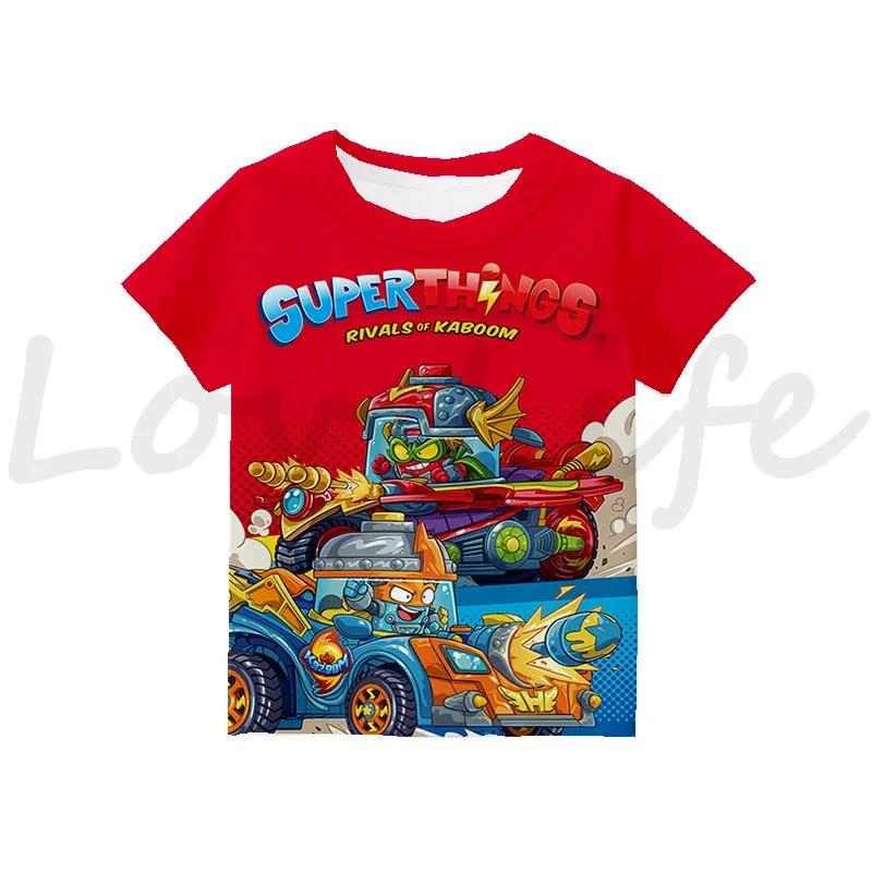 Kids SuperTings T Shirt Harajuku Boys Girls Cartoon Print T-shirts Summer Short Sleeve Children's Clothing Comfortable Tee Tops