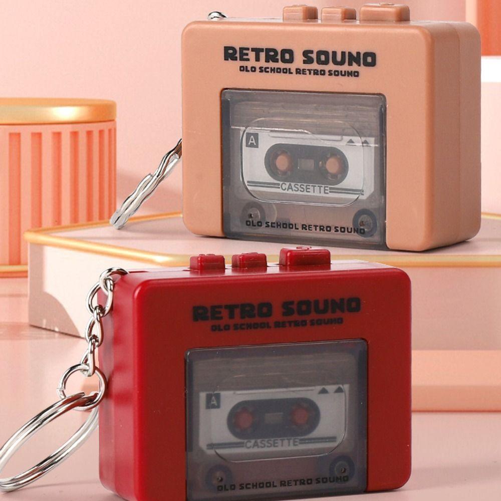 Cassette Recorder Mini Music Box Keychain Vintage Music Box Pendant  Home Decoration