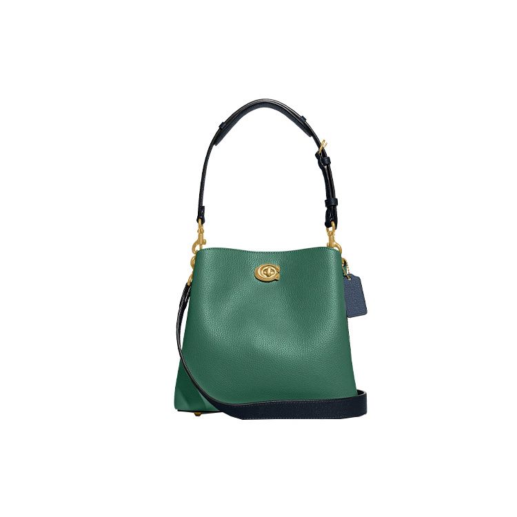 Coach Women's Green Willow 23 Pebble Leather Bucket Bag Bags C3766-B4vj7
