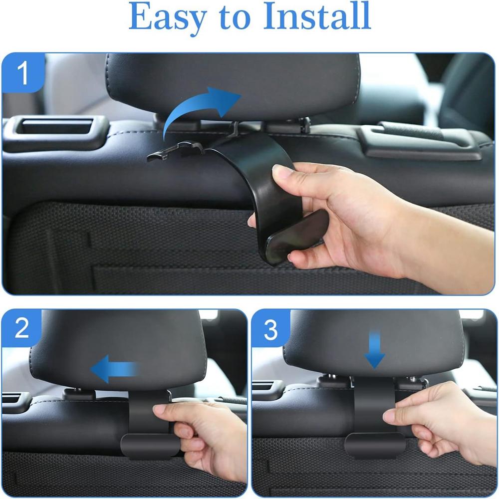 2pcs Trunk Grocery Bag Hook for 2025 Tesla Model Y Juniper Launch Trunk Organizers Multi-functional Seat Purse Storage Holder