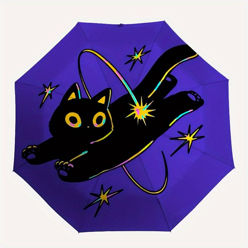

1pc Witchcraft Magic Automatic Open/close Umbrella, 8-Rib sturdy structure, Portable Travel Umbrella, Parties, Everyday Use, Outdoor Accesso