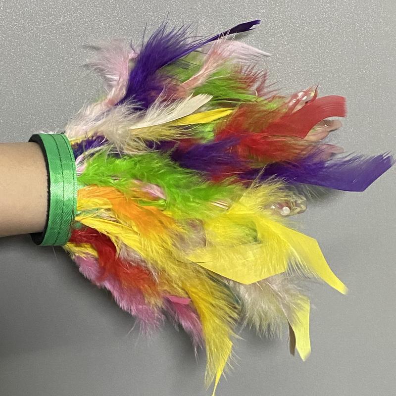 Straußenfeder-Armspange für Damen Feder-Armspangen für das Handgelenk Elegantes Feder-Schnapparmband Nagel-Foto-Manschetten Hemdmanschetten mit Feder