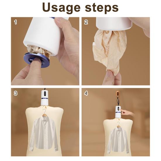 Mini Wäschetrockner mit Trockensack Zuhause Wohnungen Studentenwohnheime Hotels Wohnmobile Camping Tragbarer Reise-Wäschetrockner Schnelltrocknungsmaschine