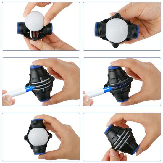 Golf Ball Line Marker High-Precision Compact 360-Degree Rotatable Golf Ball Marking Stencil Golf Ball Alignment Identification Tool