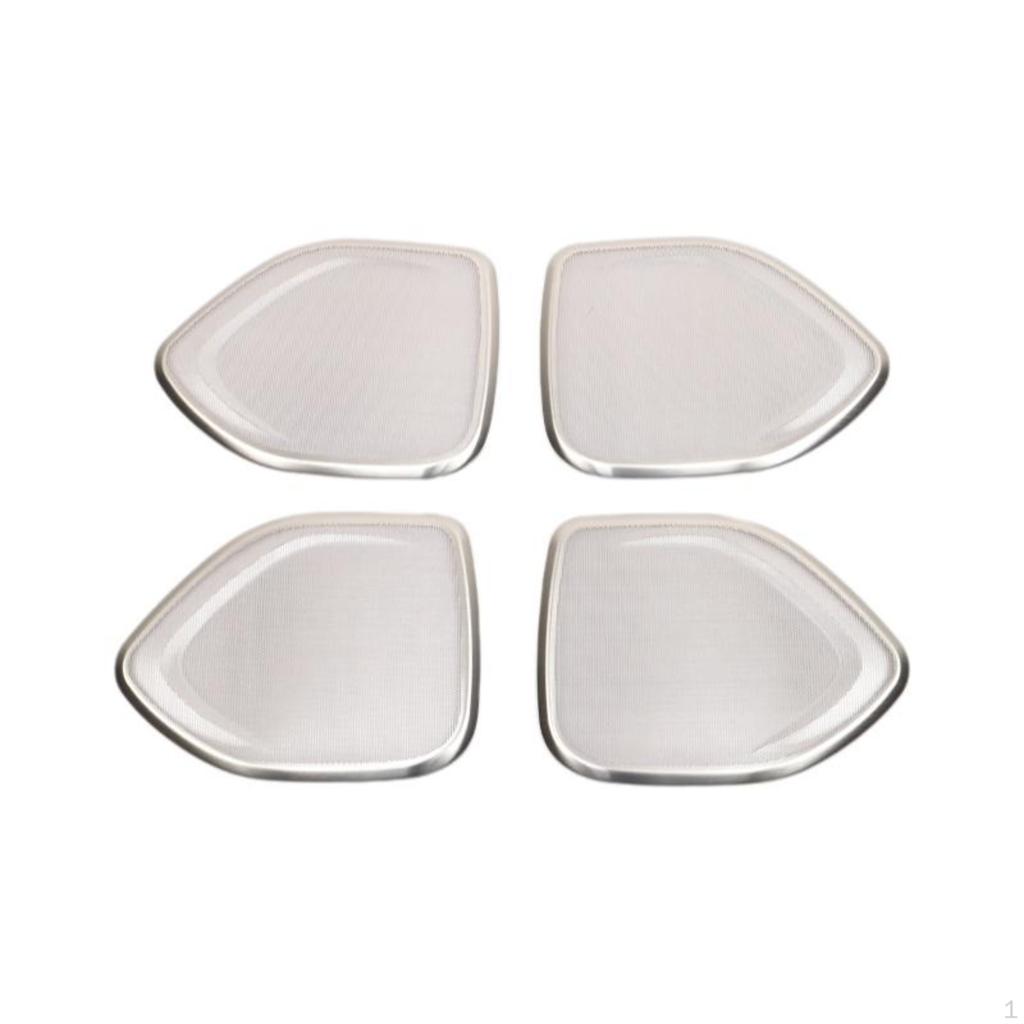 Car Speaker Cover Trim, For Volvo S60 VModel, Interior Decoration, Easy Installation Silver Treble