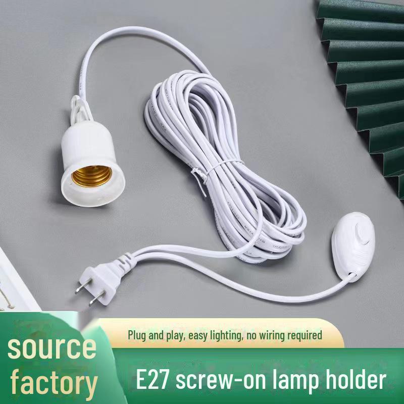 

E27 Подвесной шнур для лампы с двойной вилкой и независимым выключателем