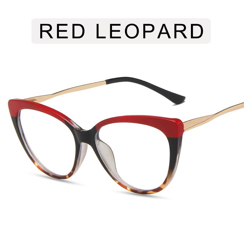 Blue Light Glasses Women Fashion Cat Eye Glasses Transparent Female Vintage Anti Fatigue Computer Eyeglasses Men Plain Glasses