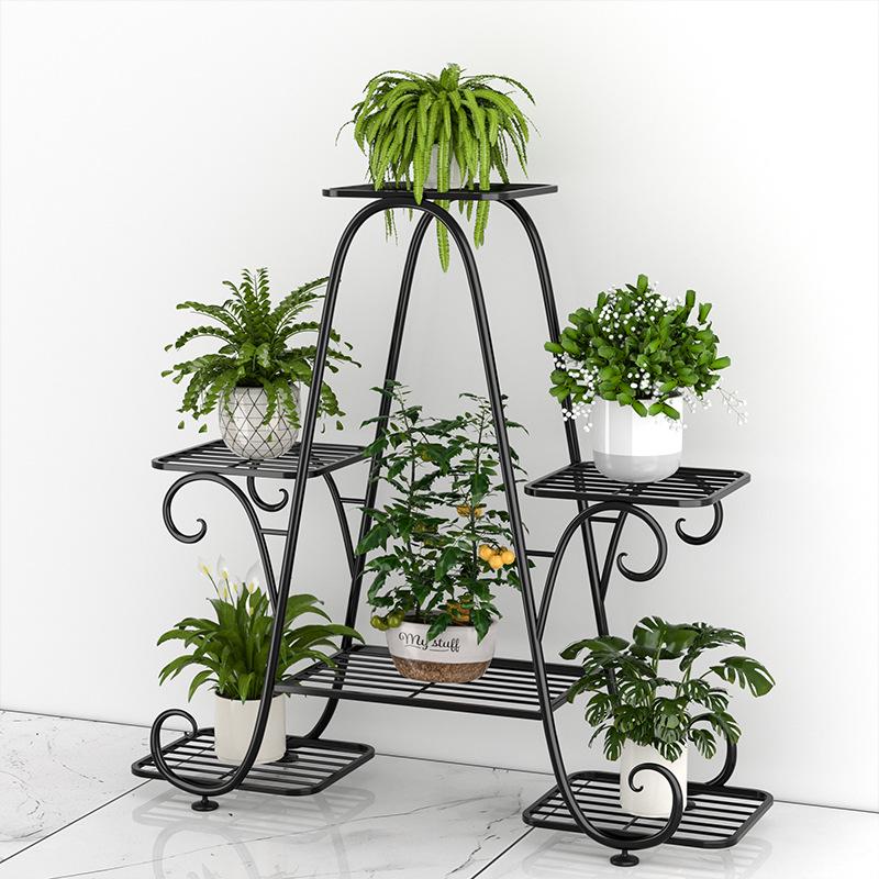 Fully Assembled Multi-Layer Indoor/Outdoor Wrought Iron Flower Stand