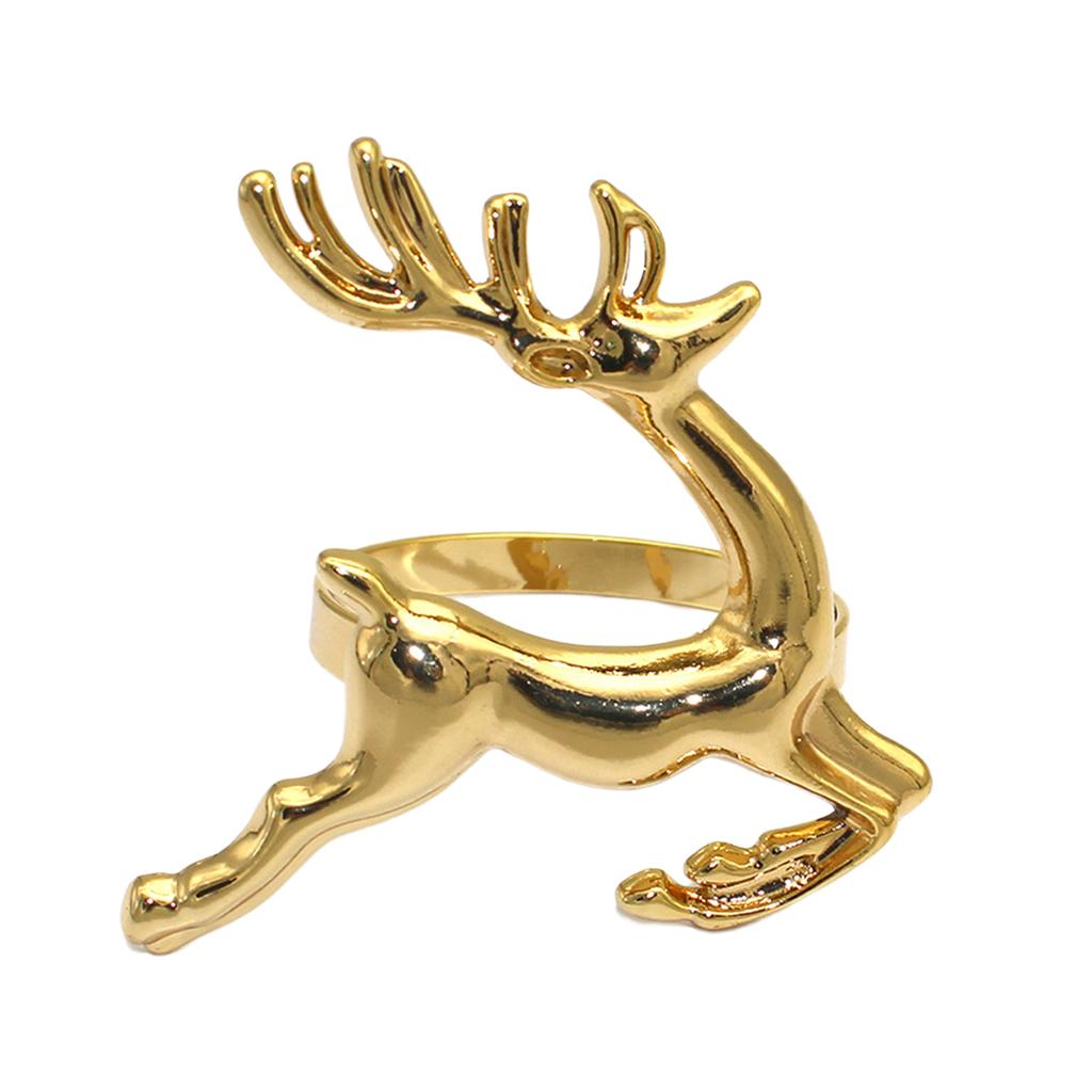 Napkin Holders For Christmas Reindeer Head Napkin Buckles Holder Christmas Decoration