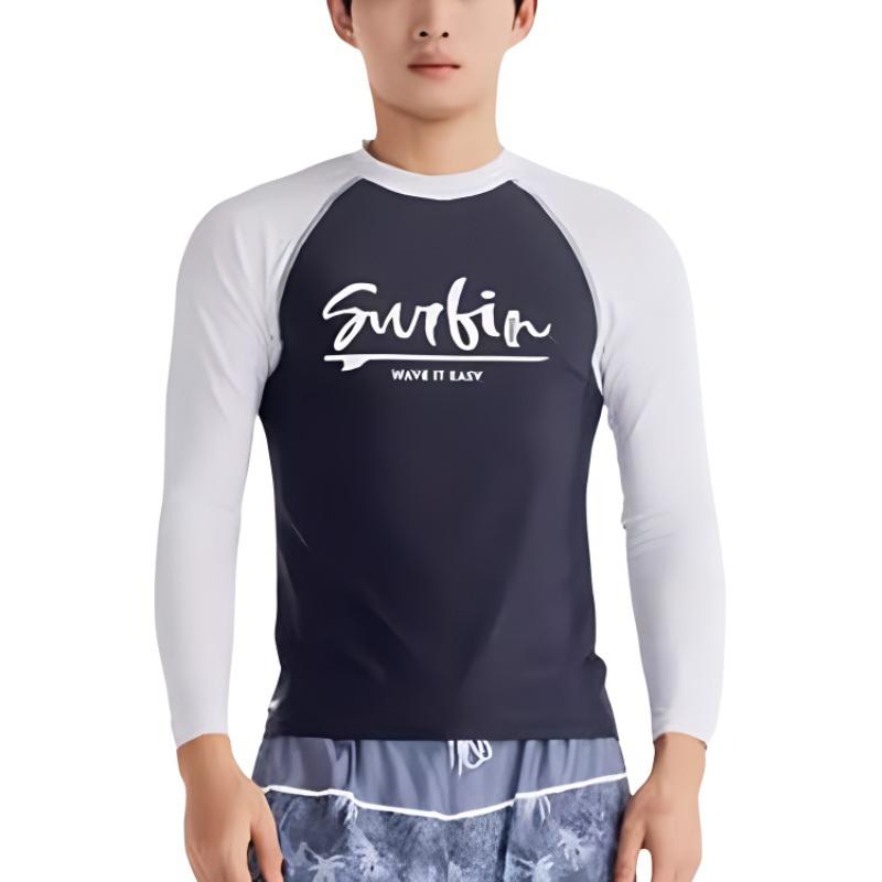 

DECATHLON Легкий солнцезащитный дышащий гидрокостюм мужской серый синий/белоснежный S