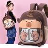 Capybara Themed Children Backpack Breathable Lightweight Cute Cartoon Schoolbag