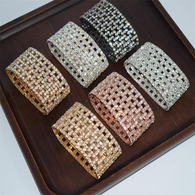 European and American Handmade Rhinestone Elastic Bracelet, Multi-layer Elastic Hollow Bracelet, Claw Chain, Multi-color Bracele