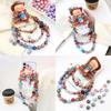Acrylic Beads Fantasy Color Plated Pattern Ball Charms for DIY Necklace Bracelet Earring Jewelry Making