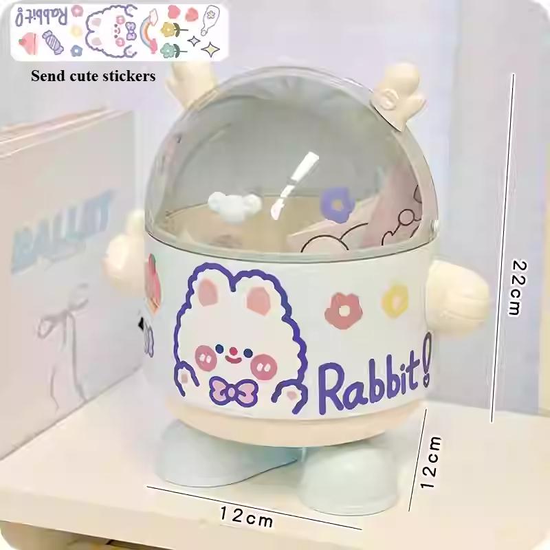 

Kawaii Cute Little Deer Desktop Trash Can Organizer Garbage Bin Home Office Rubbish Bin Cartoon Cute Dustbin Kid Room Decoration