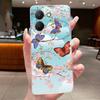 For Vivo Y36 V2247 Case Clear Aesthetic Fashion Butterfly Flowers Soft Silicone TPU Back Cover For Vivo Y36 5G V2248 Phone Case