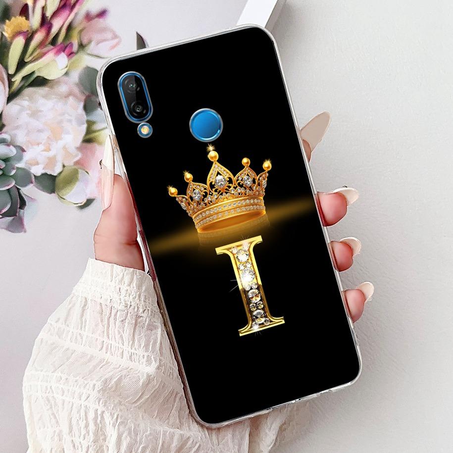 For Huawei P20 Lite Case Luxury Crown Letters Soft Silicone Cover For Huawei P20Lite Funda Nova 3e ANE-LX1 ANE-LX2 ANE-LX3 Coque
