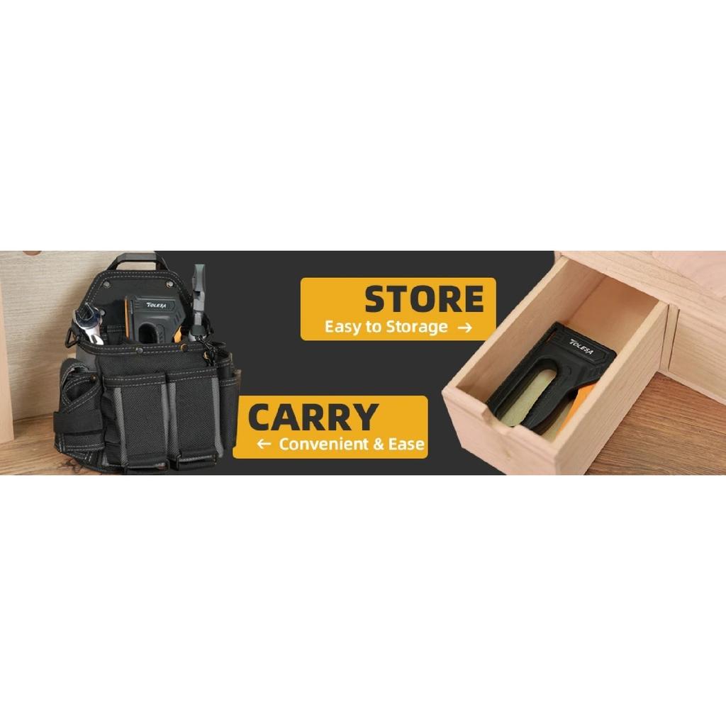 TOLESA Heavy Duty Staple Gun Kit 4 in 1 Upholstery Manual Stapler Gun with 2000 Staples for Wood Carpentry Crafts Wall DIY