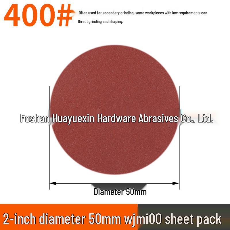 50mm Flocked Sandpaper Set, 303 Pieces (40-7000 Grit) for Metal & Wood Polishing