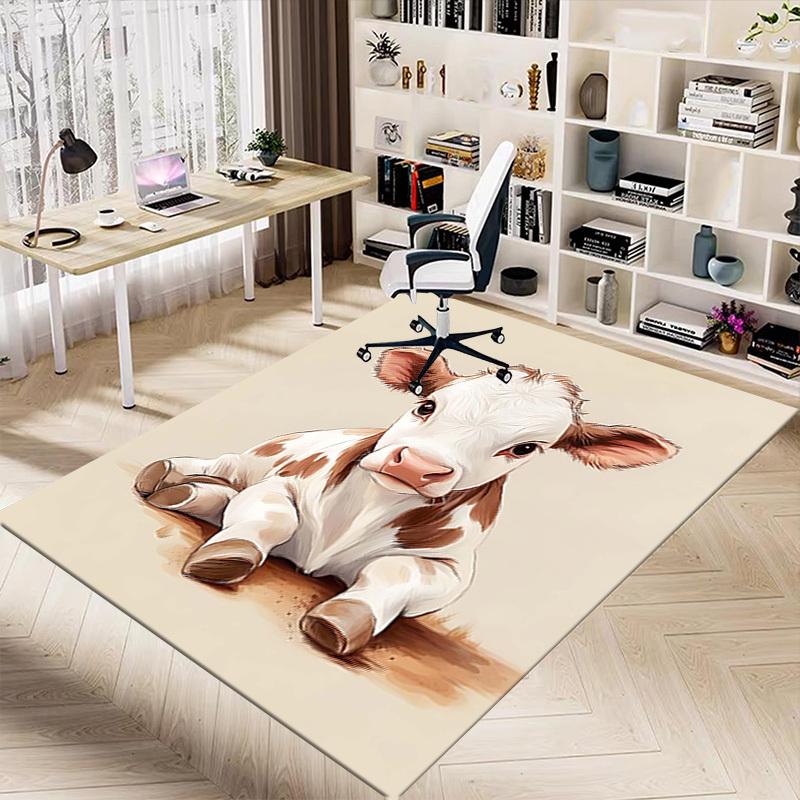1PC cow calf Anti-slip carpet, suitable for Office, bedroomand playrooms. It can also be used as a sofa footrest cover-R15
