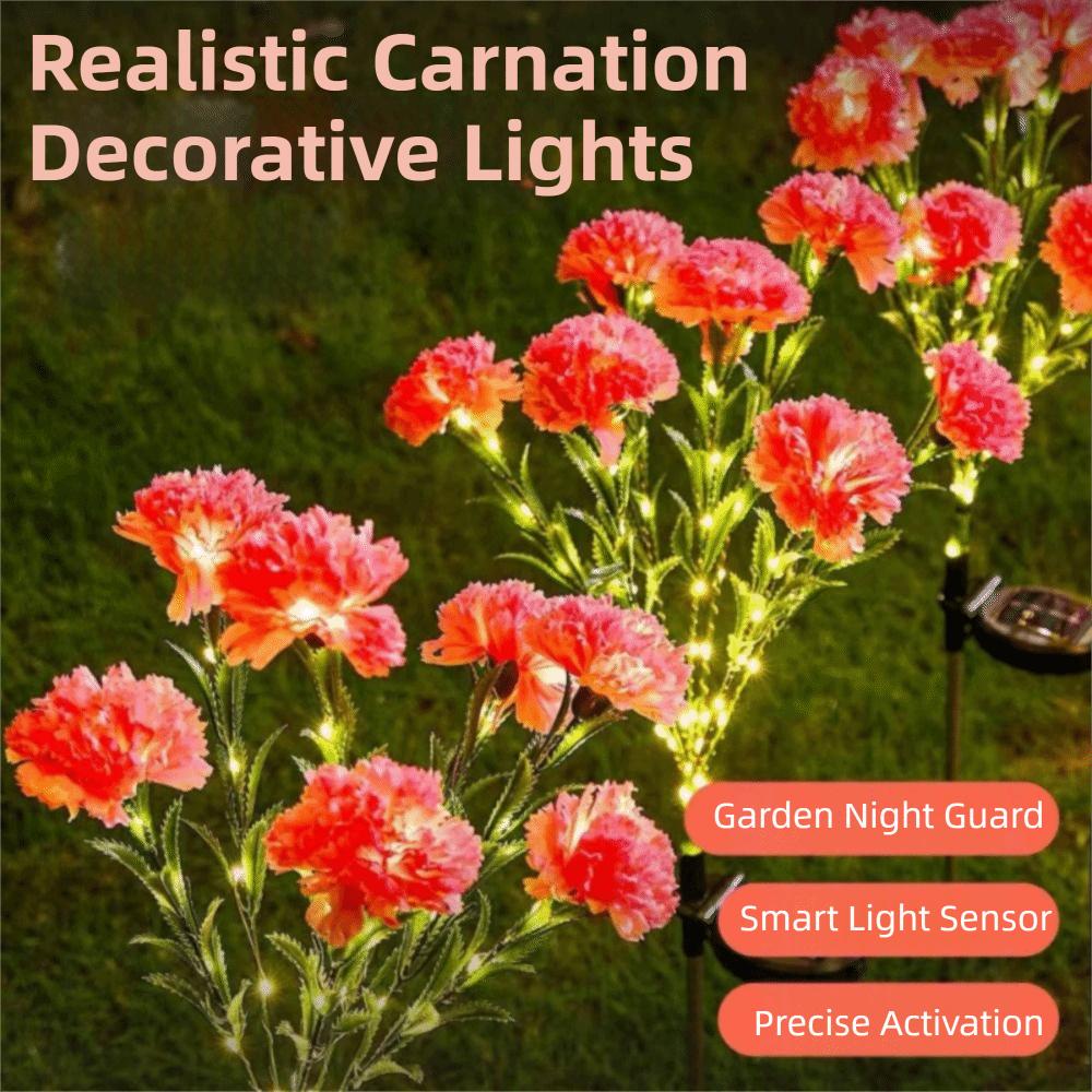 Simulation Flower Outdoor Yard Lights 7 Heads Solar LED Lights Garden Floral Lamp Lawn Decoration