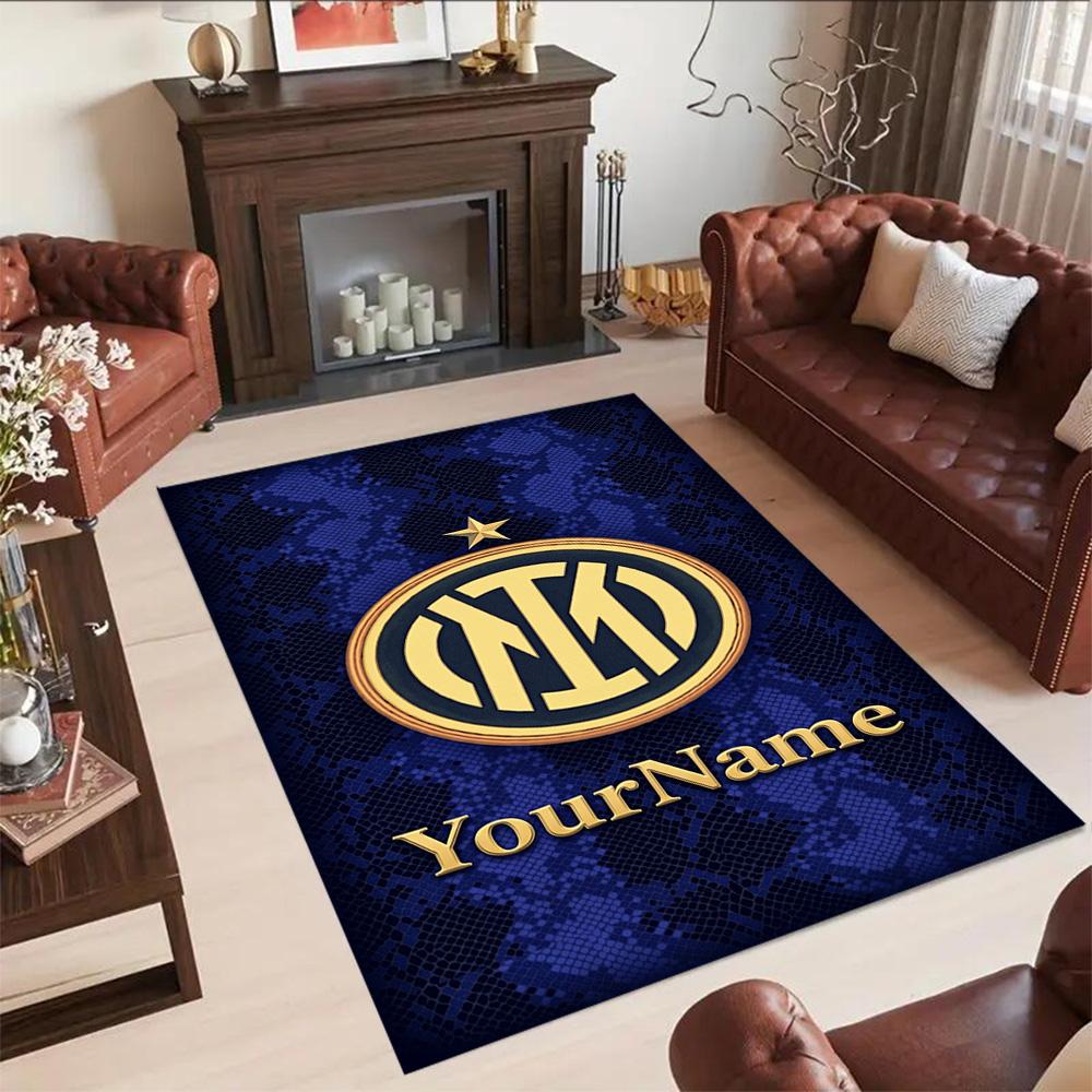 Inter Milan Personalized Name Floor Mat Perfect for Bedrooms Decorate room Balcony Outdoor Anti-slip Rug Decorate Offices