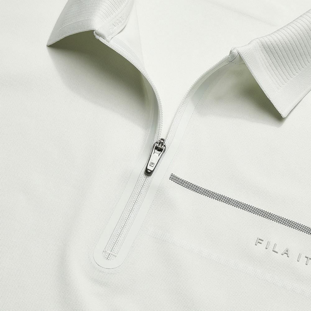 FILA Golf Series Fashion Simple Classic Sports Casual Golf Versatile Comfortable Knitted Short Sleeve Polo Shirt Men tops A11M625105FGY