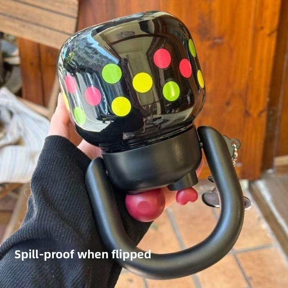 Large Capacity Kids Water Sippy Cup Double Drink Plastic Sippy Cup Straw  Water Bottle  Bubble Tea