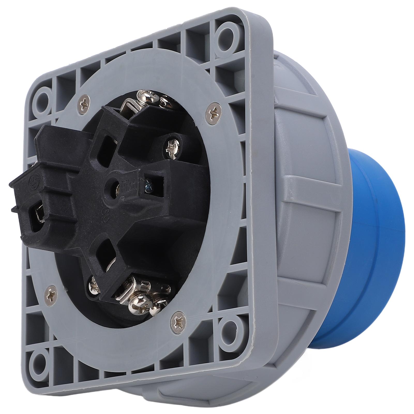 

3 Pin 63A Industrial Plug Socket IP67 Waterproof 2P+E Dusproof for Electricity Airport