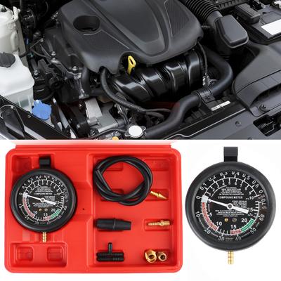 Manometer Automobilzylinder-Tester-Kit Vakuum Benzinmotor Kompressionsmessgerät Mit Adapter