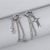 New Simple Retro Metal Earrings Tassel Star Cross Stainless Steel Earrings Earclips Ear Accessories Women
