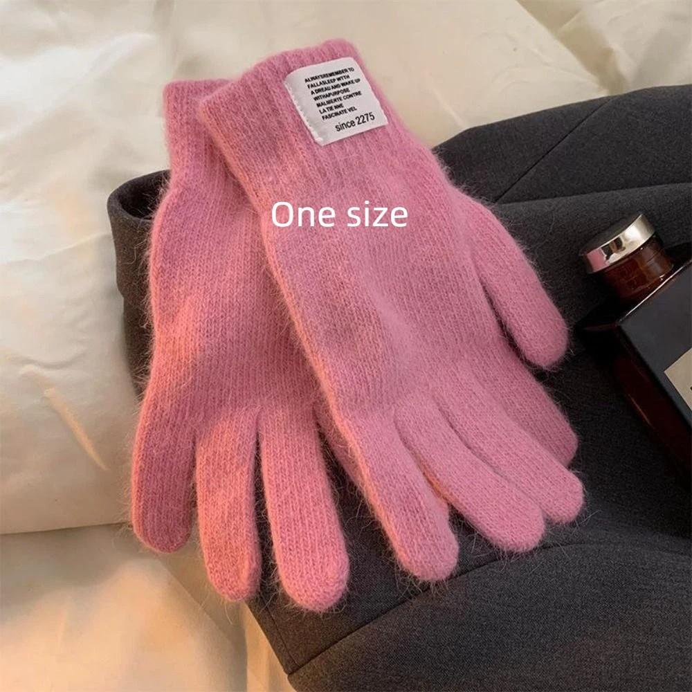 Candy Colors Touch Screen Knitted Gloves Full Finger Knitted Knitting Wool Gloves  Men and Women