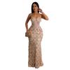 Evening Gown Fashion Party Gowns Women's Solid Sequins Sexy Halter Long Dress